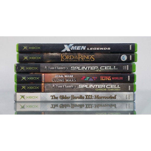 Other - 6 - Original Xbox Games - X-Men Legends Morrowind Splinter Cell Star Wars Tetris